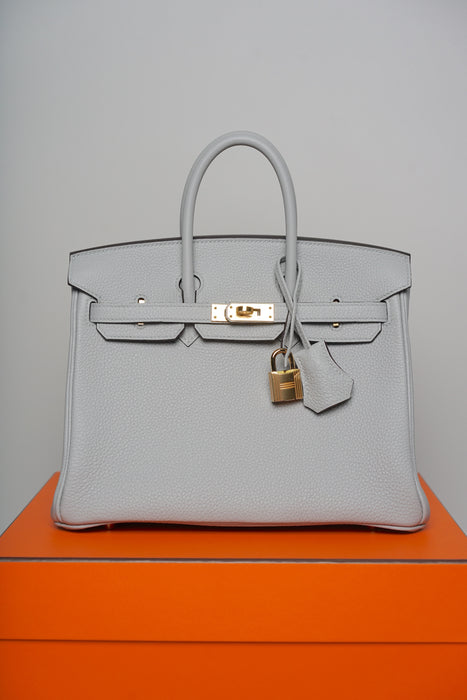 Hermes Birkin 25 in Blue Glacier Epsom Phw (Brand New)
