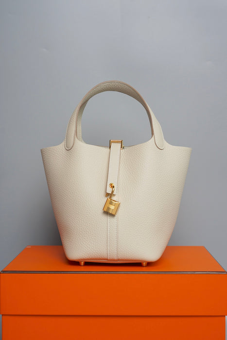 Hermes Picotin 18 in Craie (Brand new)