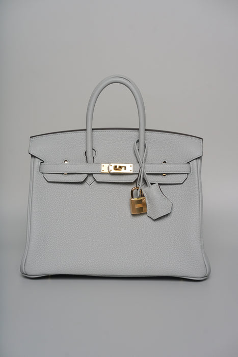 Hermes Birkin 25 in Blue Glacier Epsom Phw (Brand New)