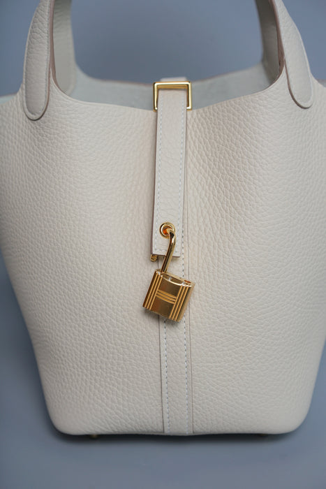 Hermes Picotin 18 in Craie (Brand new)