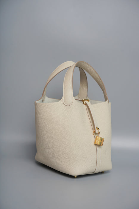 Hermes Picotin 18 in Craie (Brand new)