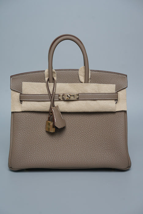 Hermes Birkin 25 in Etoupe Togo Ghw (Brand New)