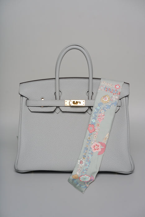 Hermes Birkin 25 in Blue Glacier Epsom Phw (Brand New)