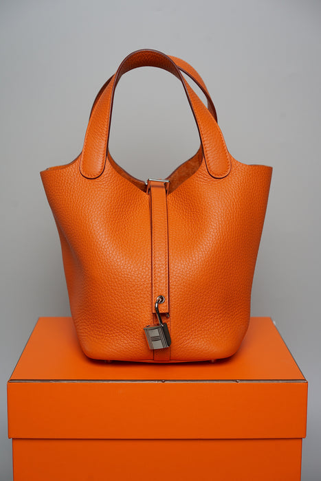 Hermes Picotin 18 in Orange Phw