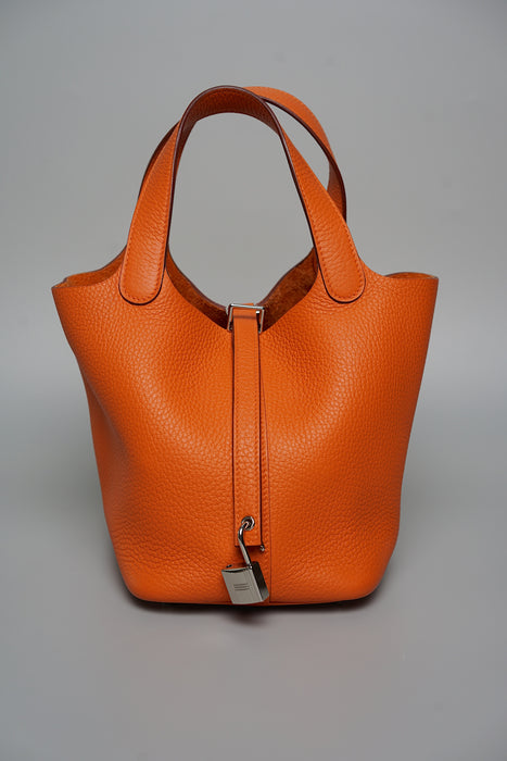 Hermes Picotin 18 in Orange Phw