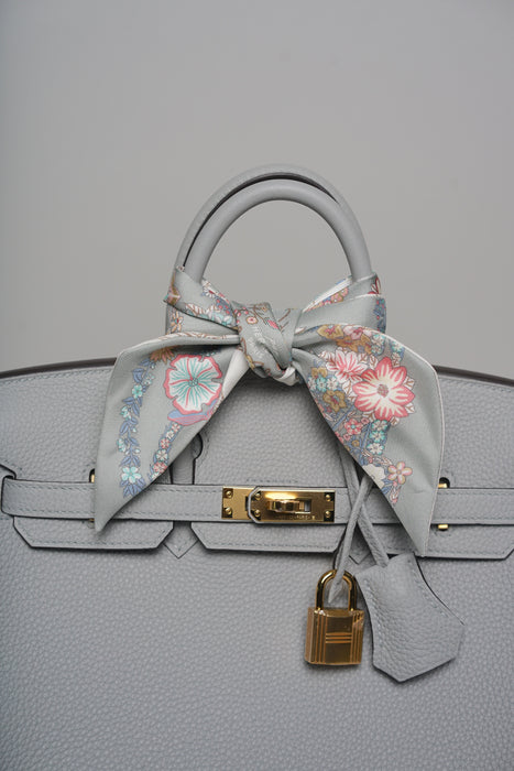 Hermes Birkin 25 in Blue Glacier Epsom Phw (Brand New)