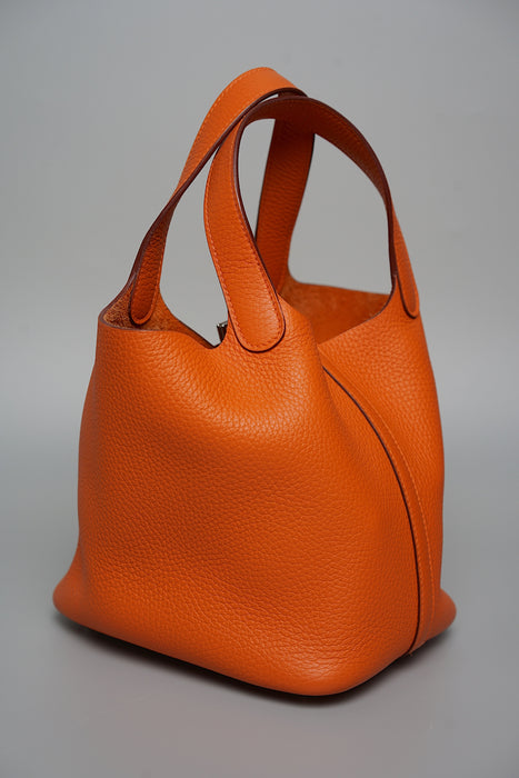 Hermes Picotin 18 in Orange Phw