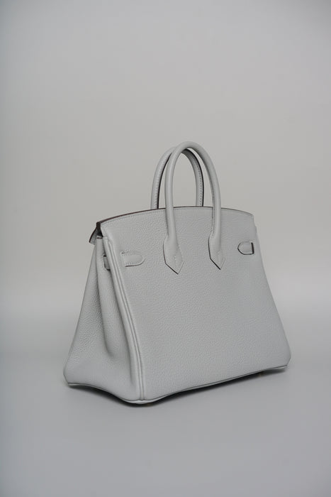 Hermes Birkin 25 in Blue Glacier Epsom Phw (Brand New)