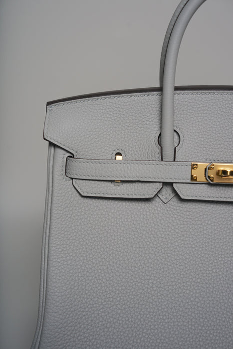 Hermes Birkin 25 in Blue Glacier Epsom Phw (Brand New)