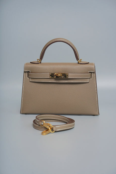 Hermes Kelly 20 in Etoupe Epsom Ghw
