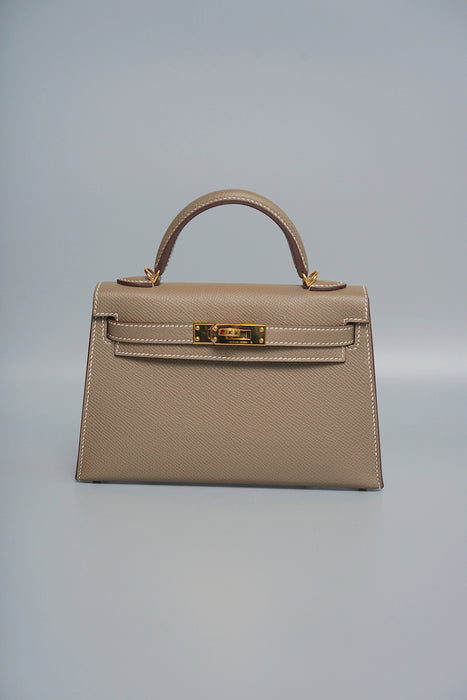 Hermes Kelly 20 in Etoupe Epsom Ghw