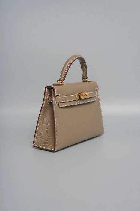 Hermes Kelly 20 in Etoupe Epsom Ghw