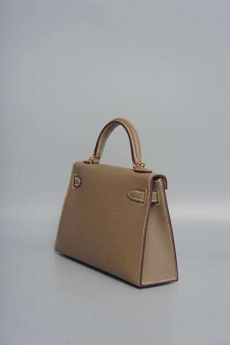 Hermes Kelly 20 in Etoupe Epsom Ghw