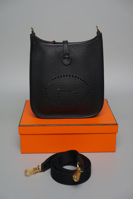 Hermes Mini Evelyne in Noir Ghw (Brand New)