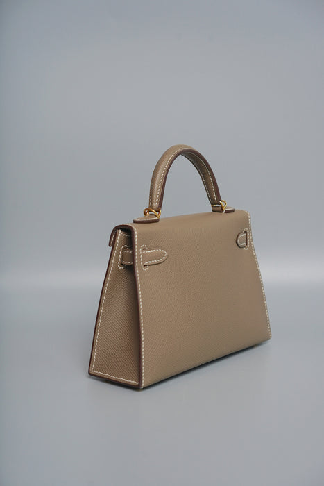 Hermes Kelly 20 in Etoupe Epsom Ghw