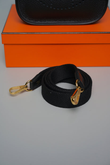 Hermes Mini Evelyne in Noir Ghw (Brand New)