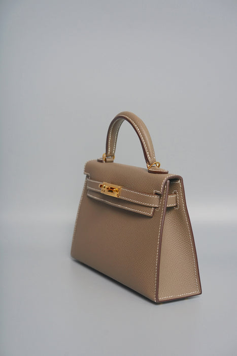Hermes Kelly 20 in Etoupe Epsom Ghw
