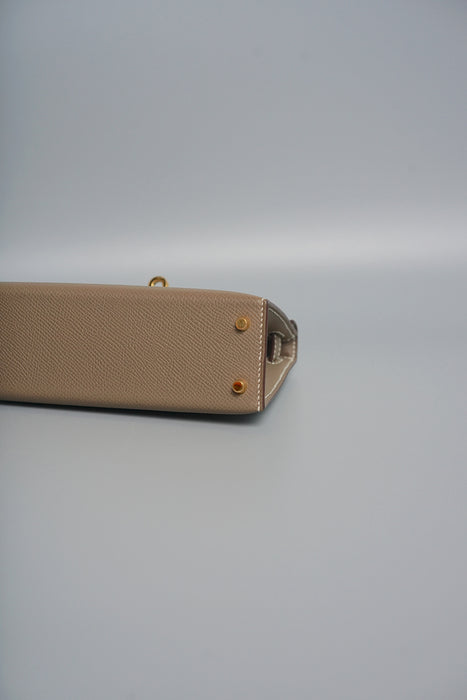 Hermes Kelly 20 in Etoupe Epsom Ghw