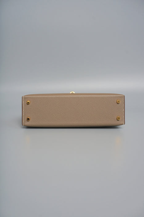 Hermes Kelly 20 in Etoupe Epsom Ghw