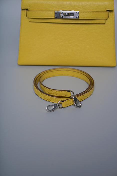 Hermes Kelly 20 in Jaune de Naples Chevre Phw (Brand New)