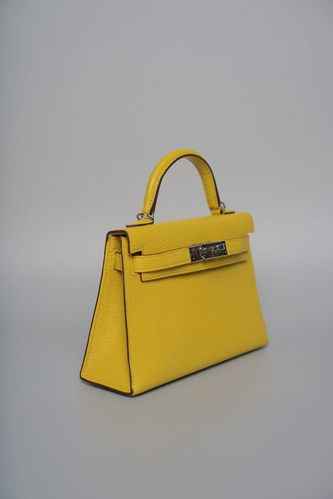 Hermes Kelly 20 in Jaune de Naples Chevre Phw (Brand New)