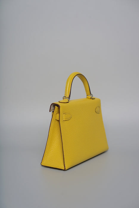 Hermes Kelly 20 in Jaune de Naples Chevre Phw (Brand New)