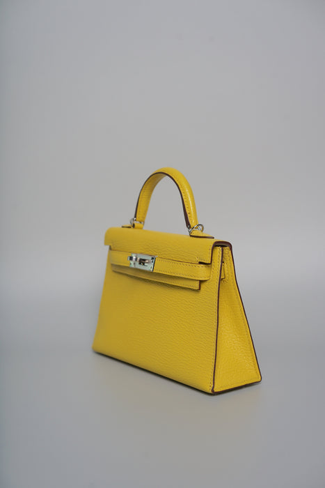 Hermes Kelly 20 in Jaune de Naples Chevre Phw (Brand New)