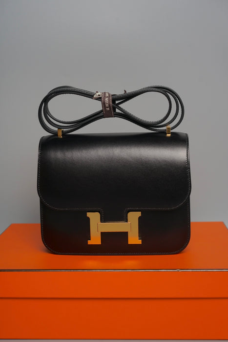 Hermes Constance 18 in Black Box Ghw (Brand New)