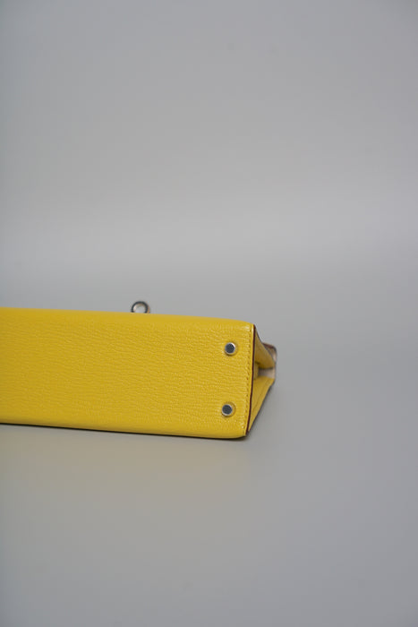 Hermes Kelly 20 in Jaune de Naples Chevre Phw (Brand New)