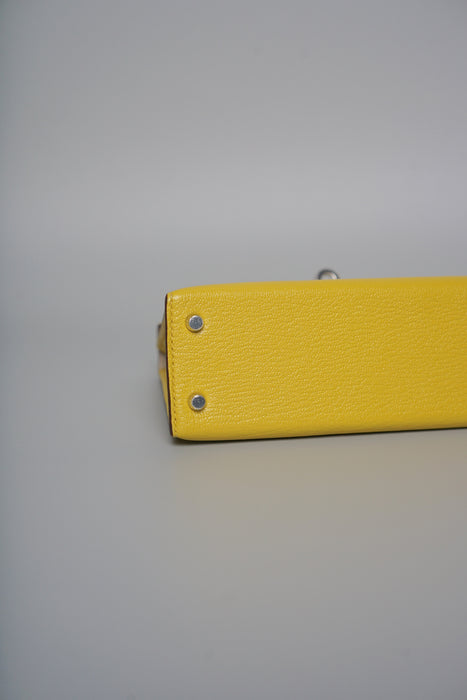Hermes Kelly 20 in Jaune de Naples Chevre Phw (Brand New)
