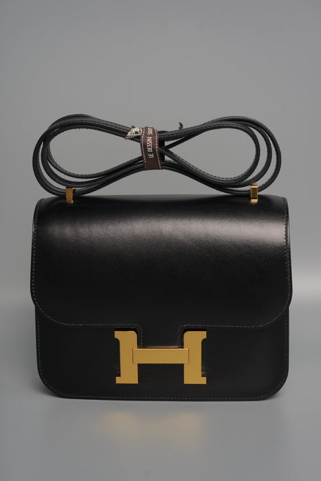 Hermes Constance 18 in Black Box Ghw (Brand New)