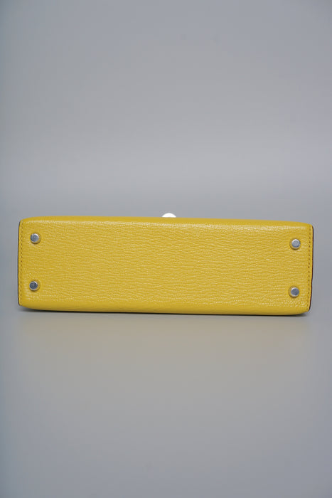 Hermes Kelly 20 in Jaune de Naples Chevre Phw (Brand New)