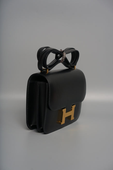Hermes Constance 18 in Black Box Ghw (Brand New)