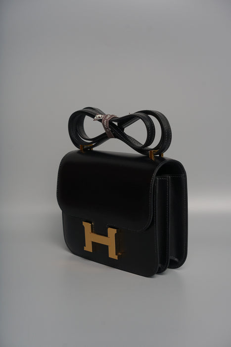 Hermes Constance 18 in Black Box Ghw (Brand New)