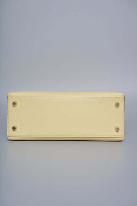 Hermes Kelly 25 in Jaune Poussin Epsom Ghw