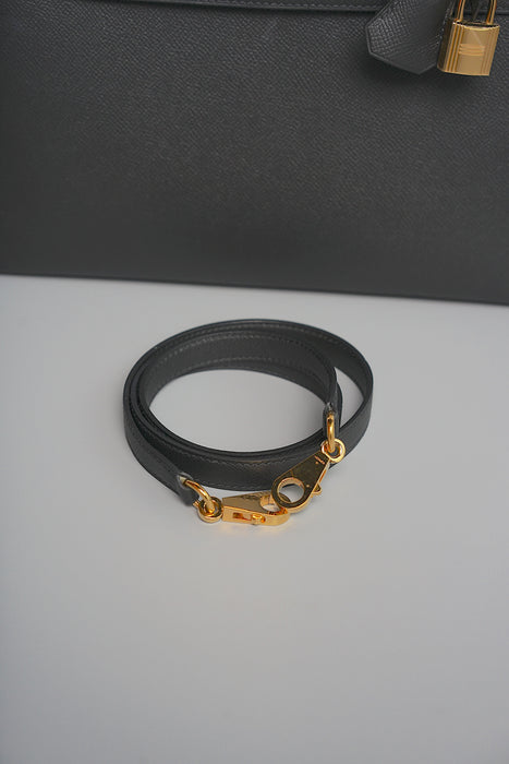 Hermes Kelly 28 Sellier in Black Epsom Ghw