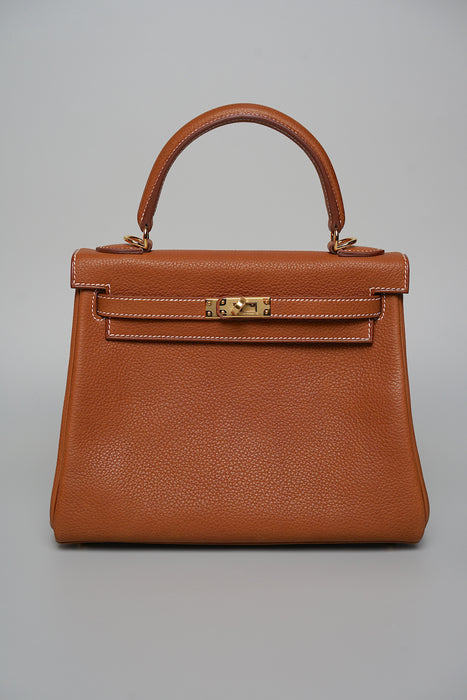 Hermes Kelly Retourne 25 in Fauve Barenia Ghw (Brand New)