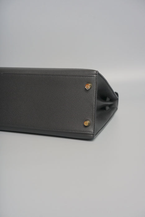 Hermes Kelly 28 Sellier in Black Epsom Ghw