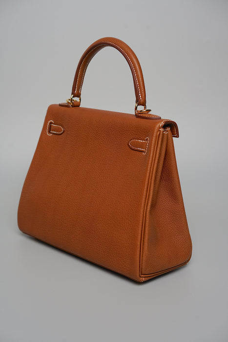 Hermes Kelly Retourne 25 in Fauve Barenia Ghw (Brand New)