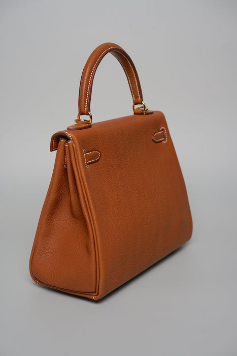 Hermes Kelly Retourne 25 in Fauve Barenia Ghw (Brand New)