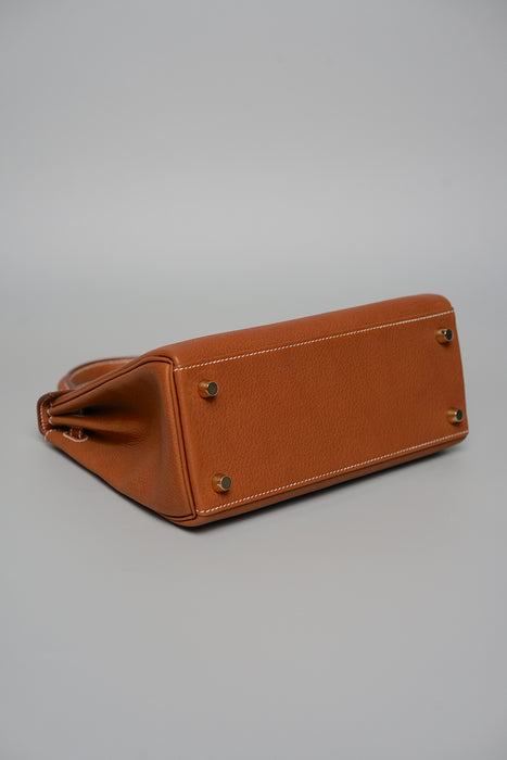 Hermes Kelly Retourne 25 in Fauve Barenia Ghw (Brand New)