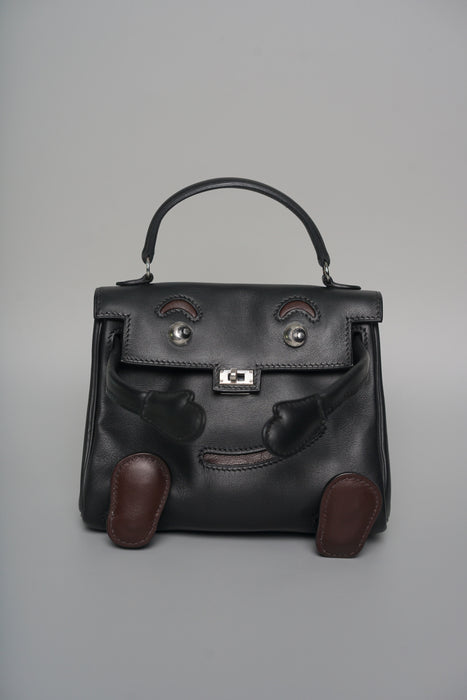 Hermes Kelly Doll in Qianxi Black/ Chocolate Gulliver Phw