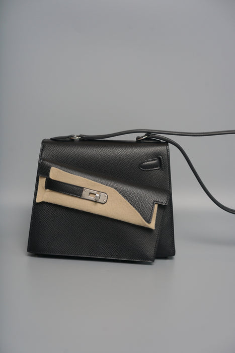 Hermes Kelly Desordre in Black Epsom Phw (Brand New)