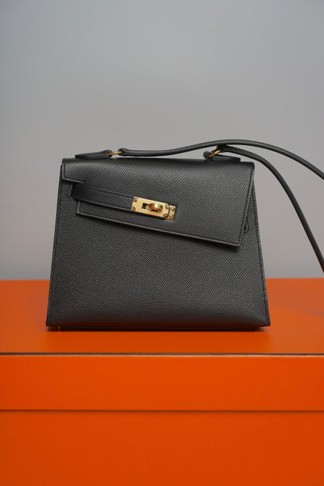 Hermes Kelly Desordre in Black Epsom Ghw (Brand New) (Copy)