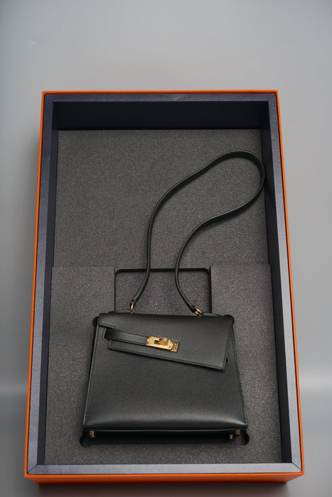 Hermes Kelly Desordre in Black Epsom Ghw (Brand New) (Copy)