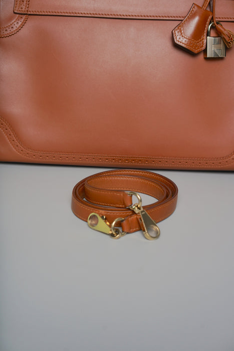 Hermes Kelly 32 in Ghillies Fauve Tadelakt Permabrass