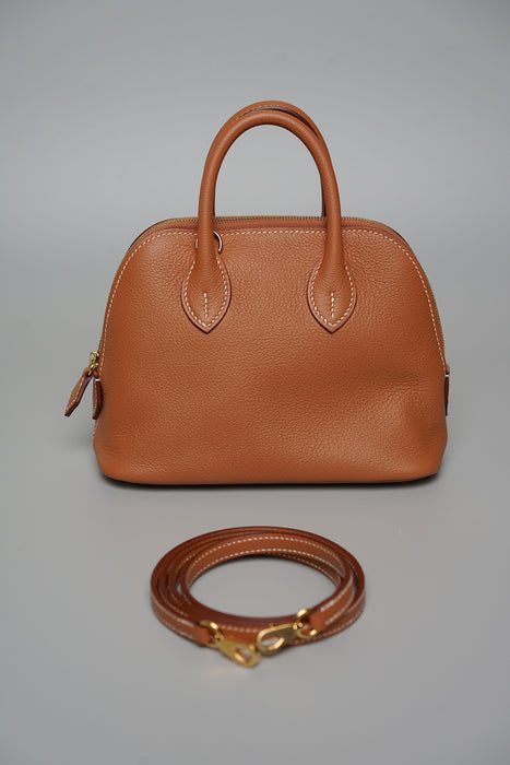 Hermes Mini Bolide in Gold Evercolor Ghw (Brand New)