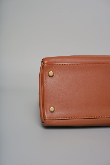 Hermes Kelly 32 in Ghillies Fauve Tadelakt Permabrass