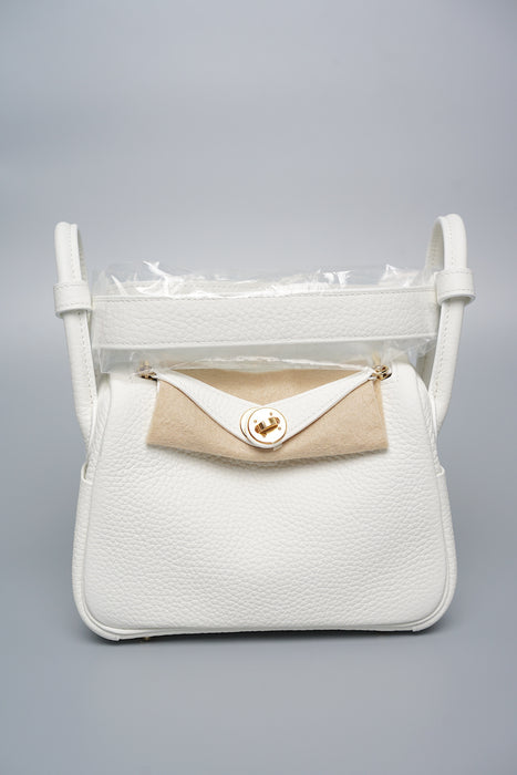 Hermes Mini Lindy in New White Ghw (Brand New)