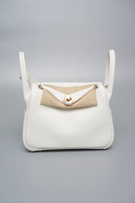 Hermes Mini Lindy in New White Ghw (Brand New)